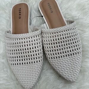 Torrid Women's White Woven Slip-On Shoes